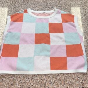 Colorful Checkered Sweater